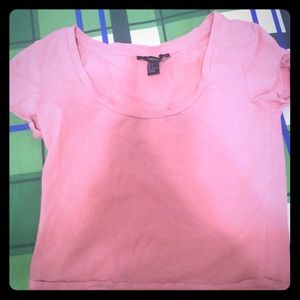 pink crop top